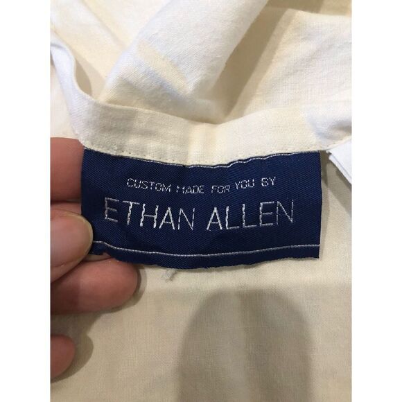 Ethan Allen Cream Ivory Sham Pillow Cover Set Of 2 - Picture 6 of 9